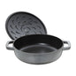 Staub Cast Iron Saute Pan Chistera, Graphite Grey