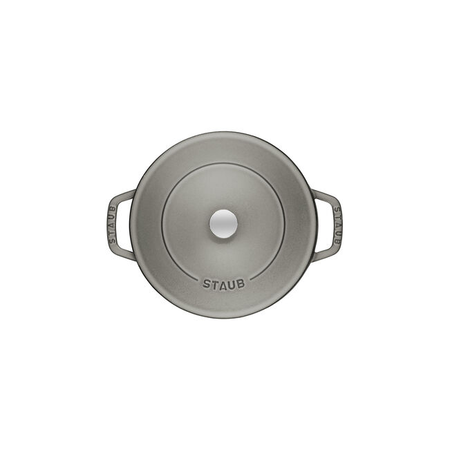 Staub Cast Iron Saute Pan Chistera, Graphite Grey