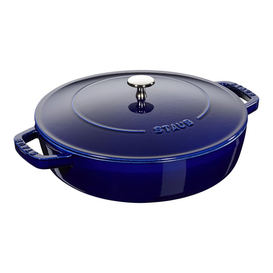 Staub Cast Iron Saute Pan Chistera, Dark Blue