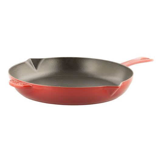 Staub Cast Iron Frying Pan, Cherry Red