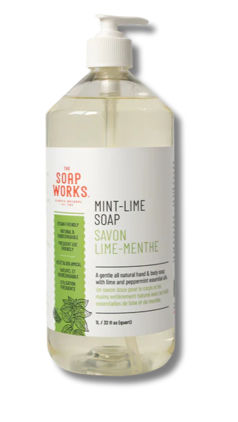 Soap Works Liquid Glycerin Soap, Mint Lime