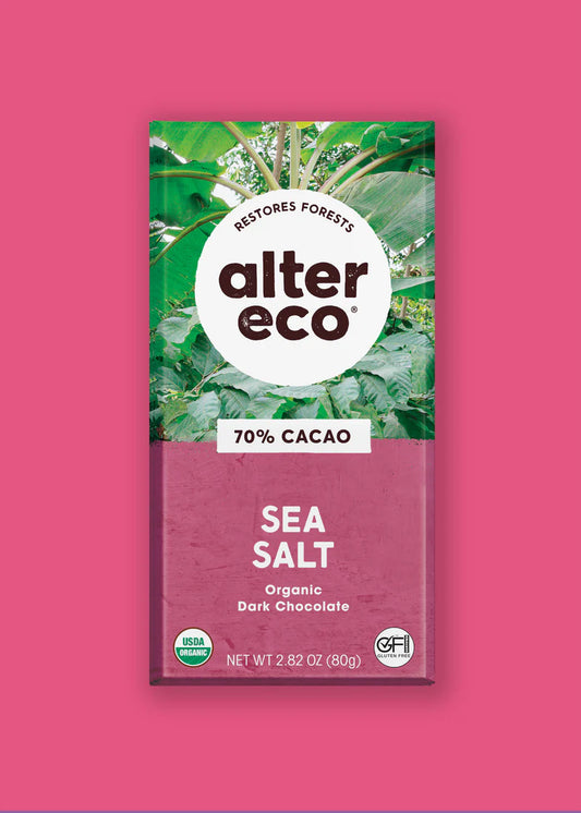 Alter Eco Sea Salt 70% Dark Chocolate Organic FT