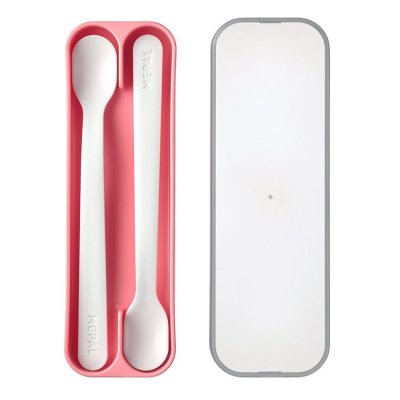 Mepal Mio Feeding Spoon Deep Pink, Set of 2