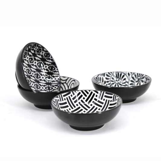 Dip Bowl Black & White, 8cm