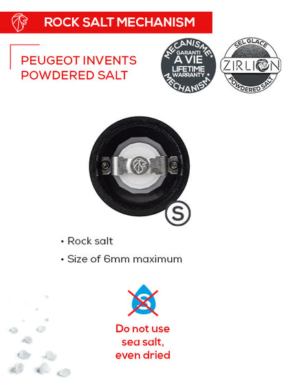 Peugeot Boreal Manual Salt Mill 8", Pebble Grey