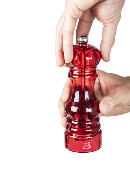 Peugeot Podium Manual Mill Set 7", Red Acrylic