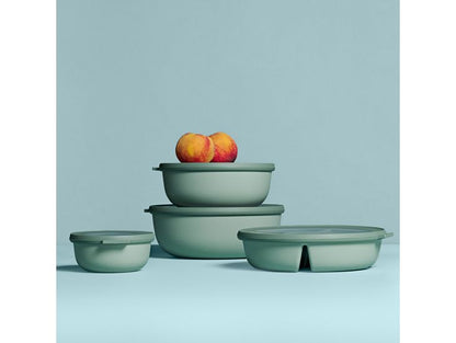 Mepal Cirqula Multi-Bowl Round Shallow, Nordic Jade, Set of 4