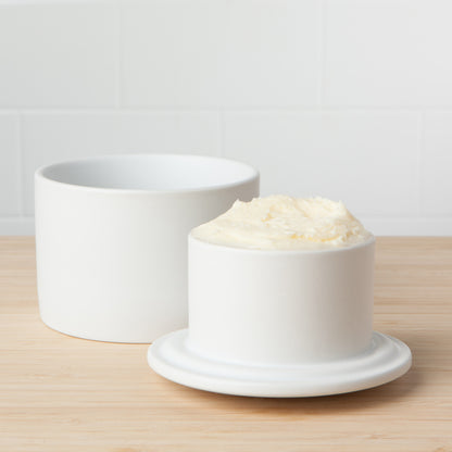 Butter Bell Crock, Matte White