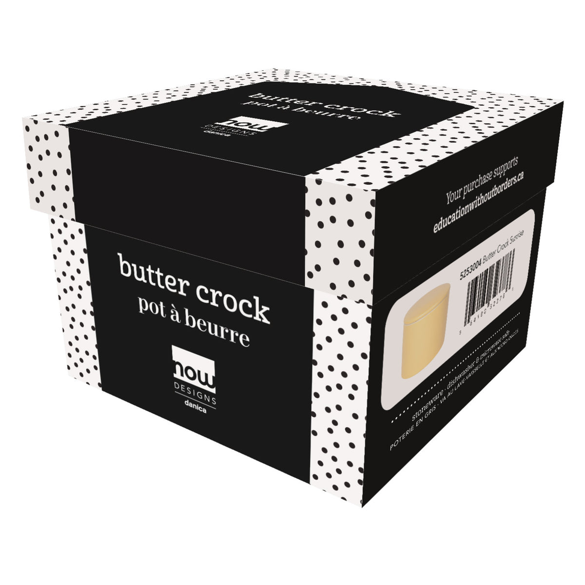 Butter Bell Crock, Matte White