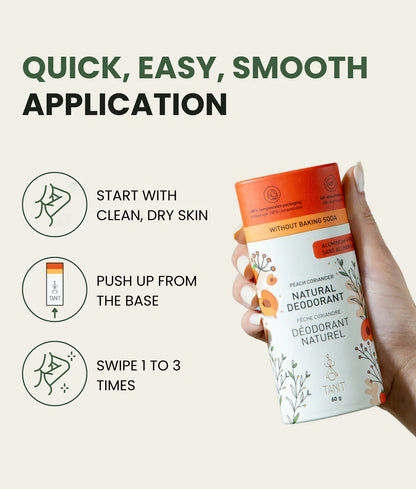 Tanit Natural Solid Deodorant, Peach Coriander