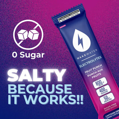 Wake Water Electrolyte Drink Mix, Fruit Punch