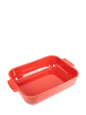 Peugeot Appolia Ceramic Rectangular Baker, 14.25" Red