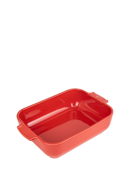 Peugeot Appolia Ceramic Rectangular Baker, 10" Red