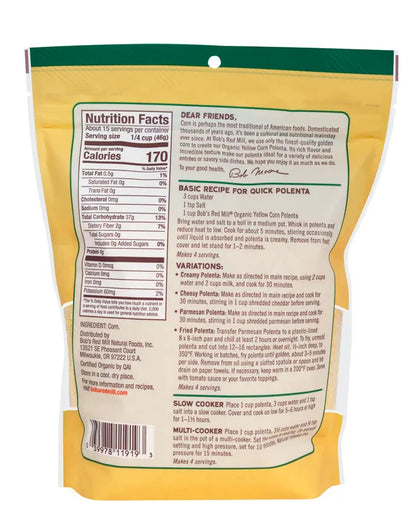 Corn Grits, Polenta (Org)