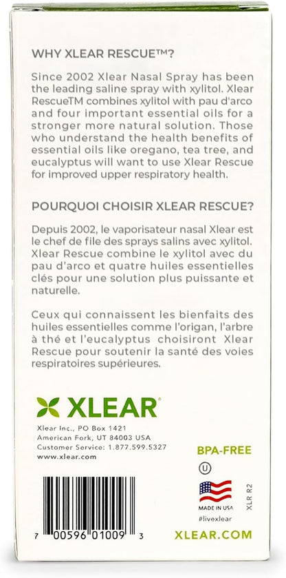 Xlear Nasal Spray Rescue with Herbal Oils