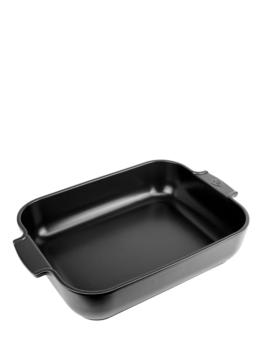 Peugeot Appolia Ceramic Rectangular Baker, 15.75" Satin Black