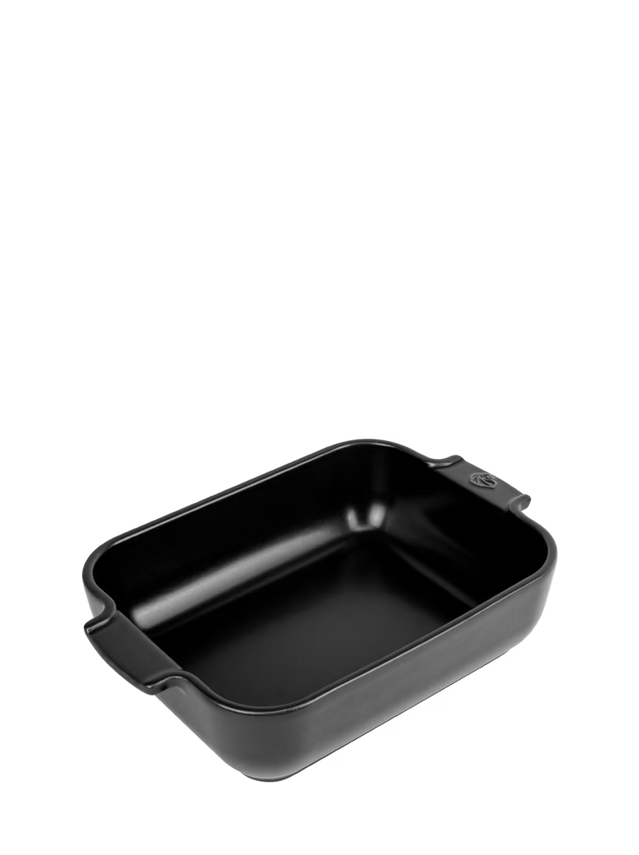 Peugeot Appolia Ceramic Rectangular Baker, 10" Satin Black