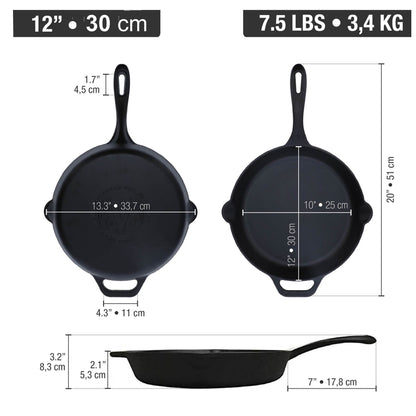Victoria Cast Iron Skillet 12"