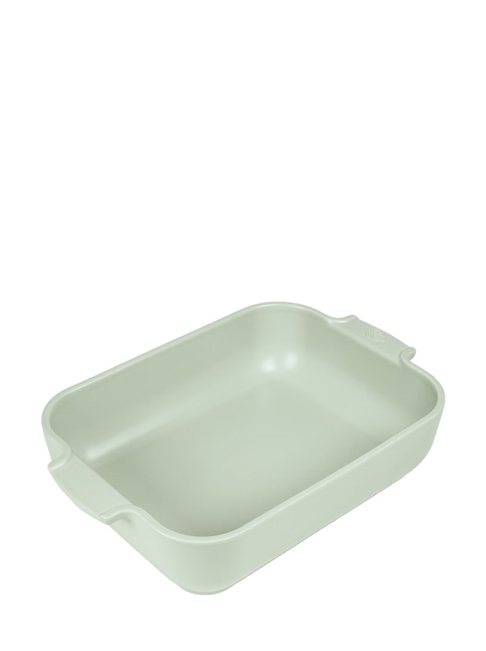 Peugeot Appolia Ceramic Rectangular Baker, 12.5" Sage Green