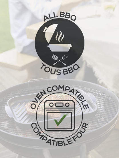 Peugeot Grill to Table Rectangular Ceramic Grill Dish, 15" Black