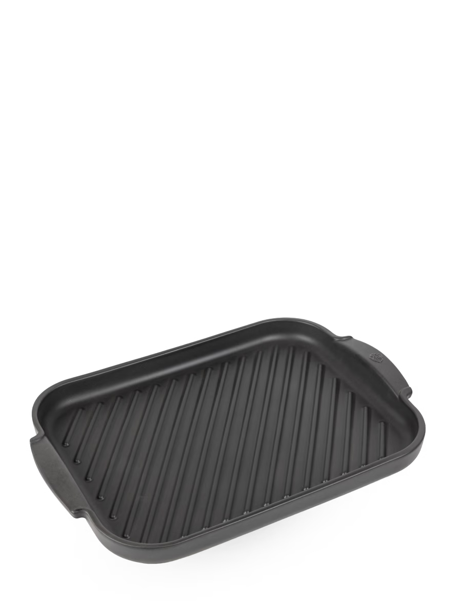 Peugeot Grill to Table Rectangular Ceramic Grill Dish, 15" Black
