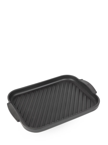 Peugeot Grill to Table Rectangular Ceramic Grill Dish, 15" Black