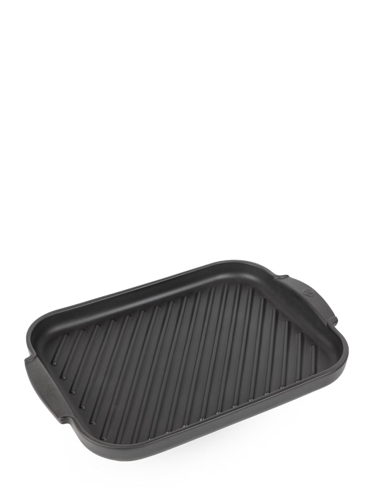 Peugeot Grill to Table Rectangular Ceramic Grill Dish, 15" Black