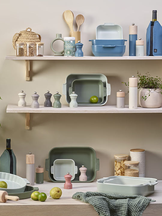 Peugeot Appolia Ceramic Rectangular Baker, 14.25" Fern Green
