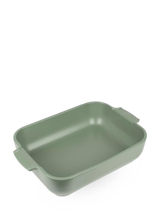 Peugeot Appolia Ceramic Rectangular Baker, 12.5" Fern Green