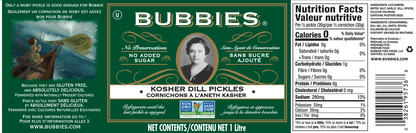 Bubbies Dill Pickles *REFRIGERATED*
