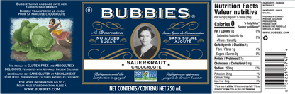 Bubbies Sauerkraut *REFRIGERATED*