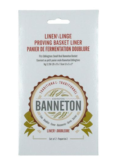 Eddingtons Banneton Basket Liners, Oval, Small