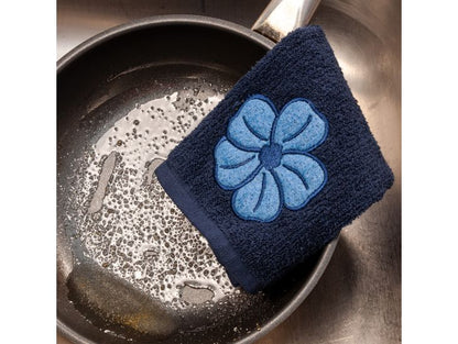 Scrubsy Navy Flower