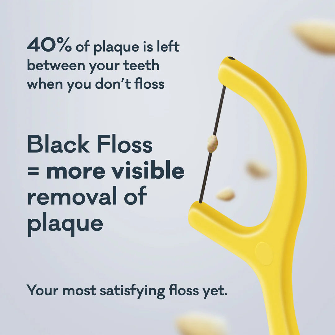 Grin Floss Picks - Charcoal Infused
