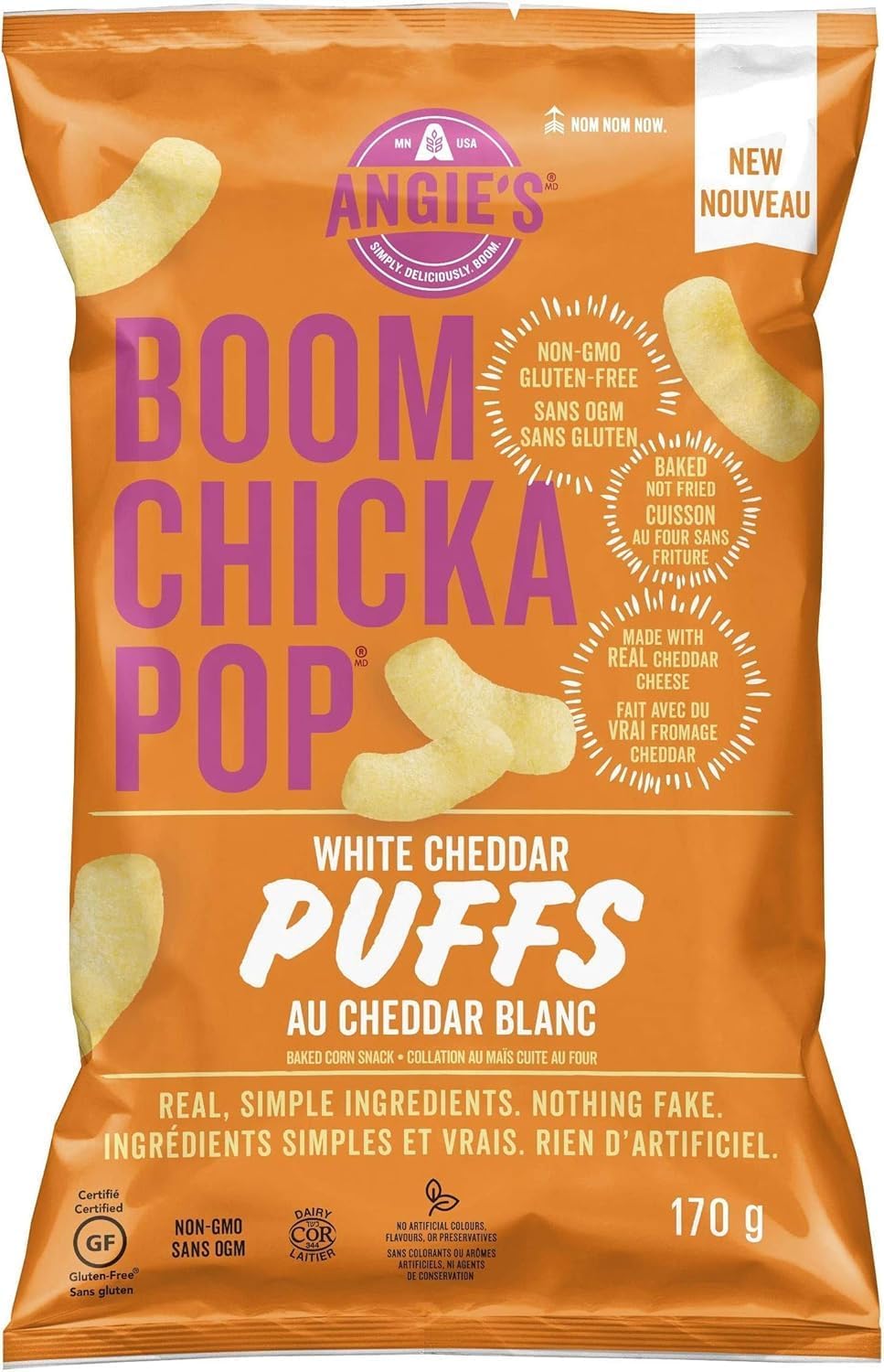 BoomChickaPop White Cheddar Puffs GF