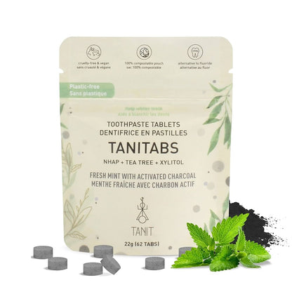 Toothpaste Tablets, Fresh Mint with Activated Charcoal