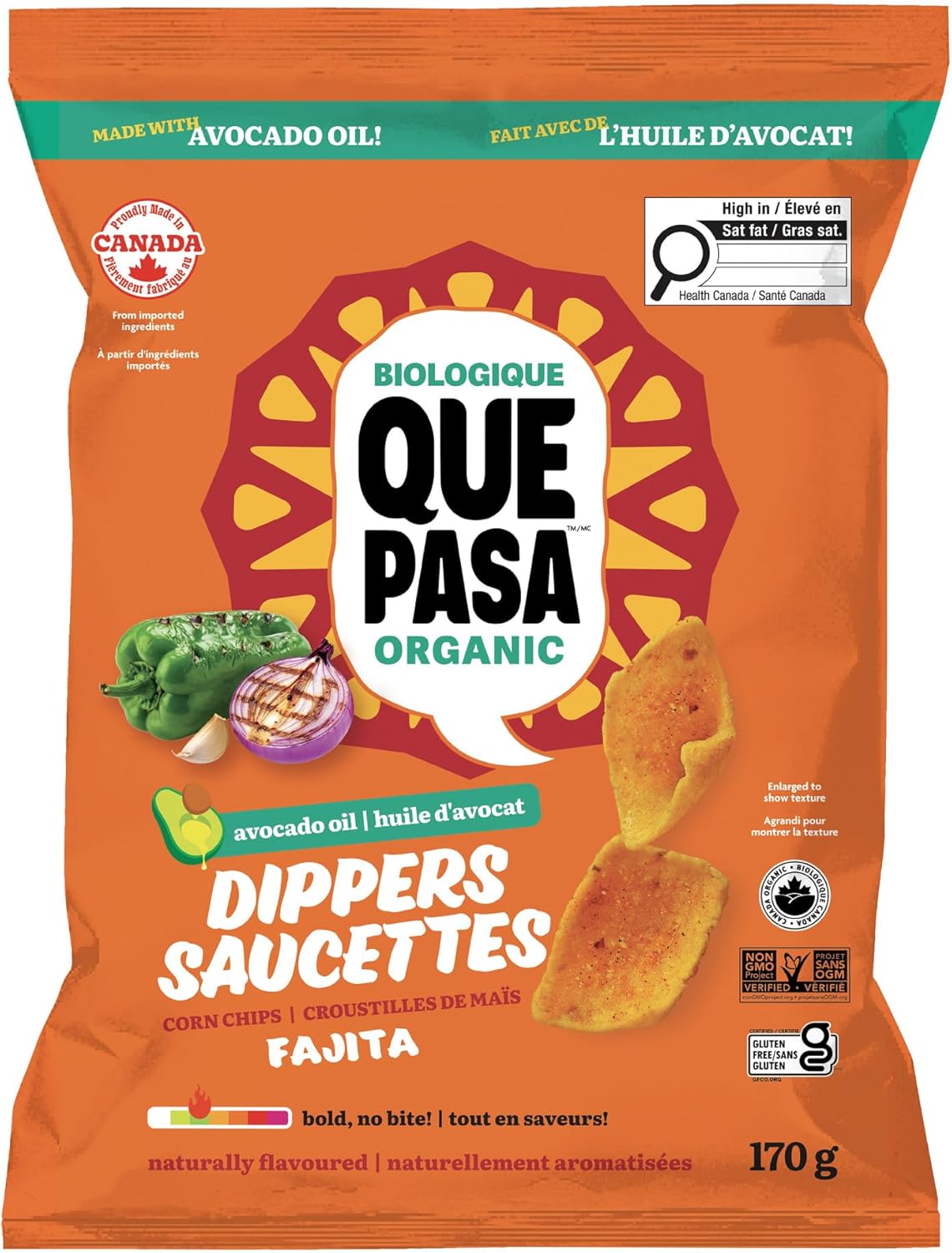 Que Pasa Dippers Fajita, Avocado Oil, Organic