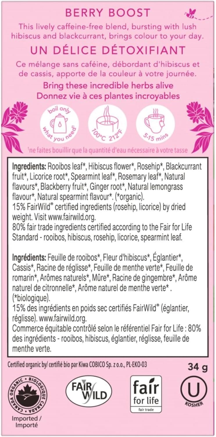 Pukka Morning Berry Organic Herbal Tea