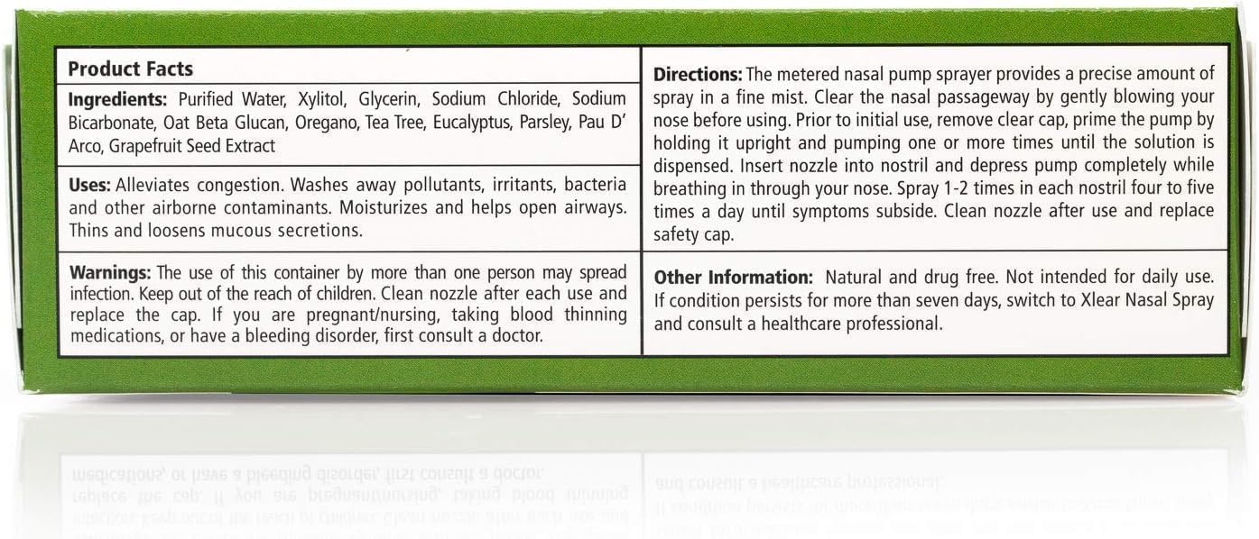 Xlear Nasal Spray Rescue with Herbal Oils