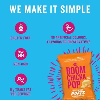 BoomChickaPop White Cheddar Puffs GF