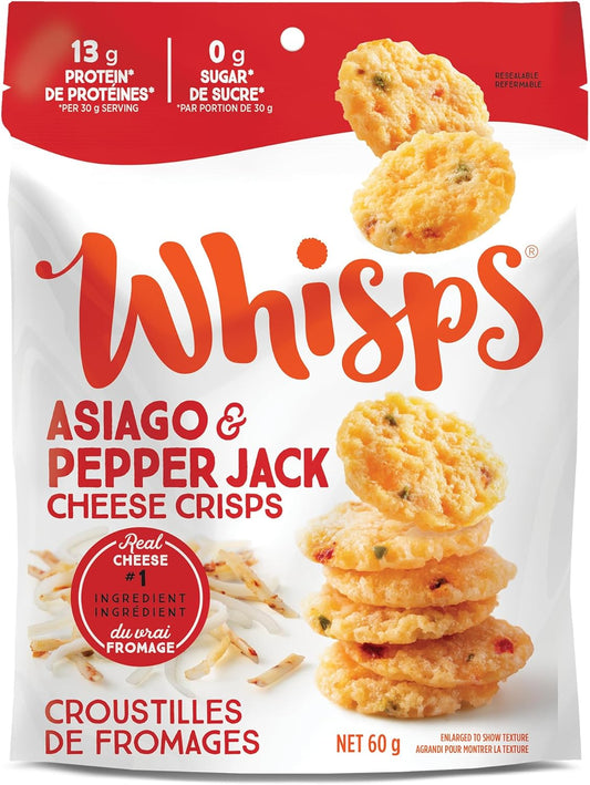 Whisps Asiago & Pepper Jack Cheese Crisps