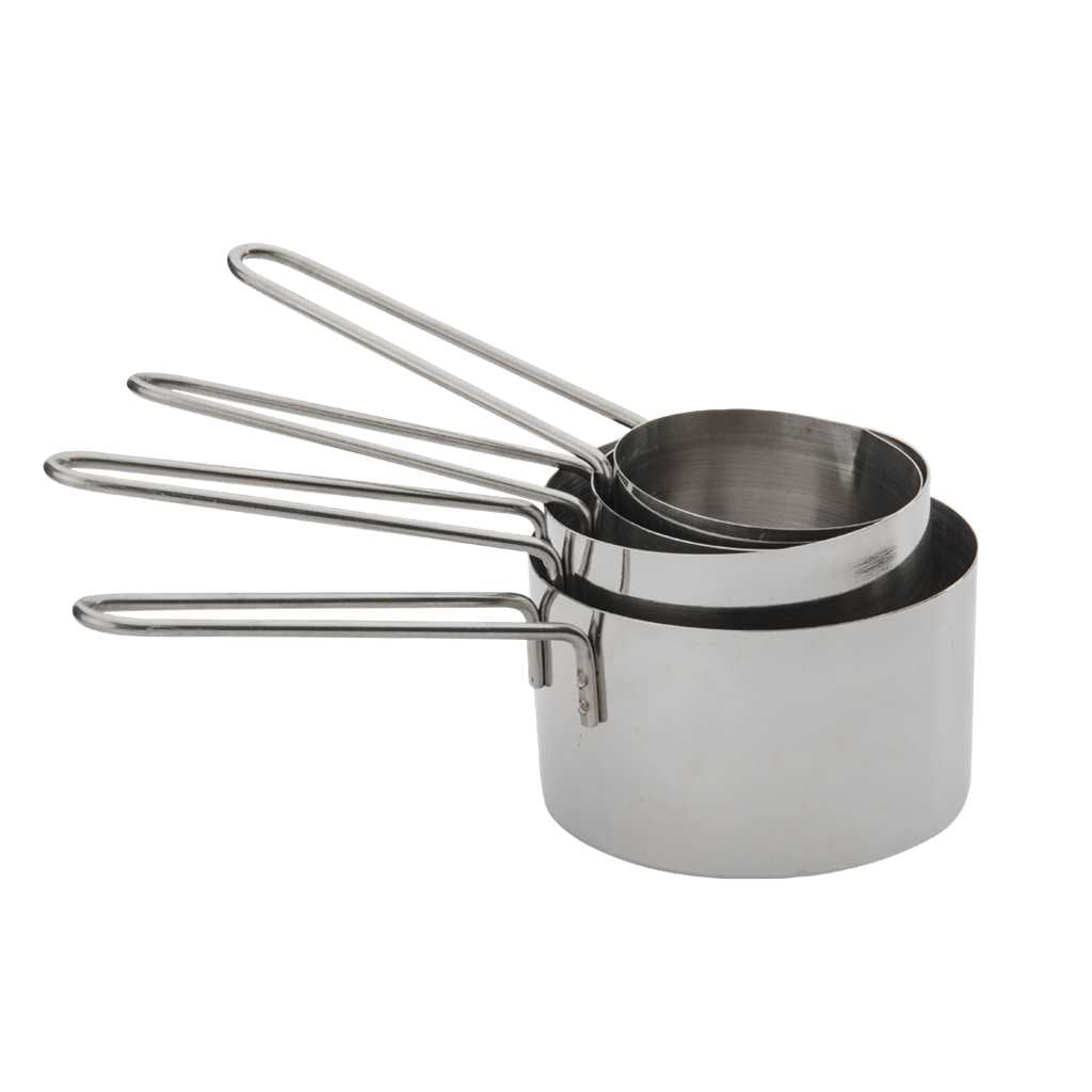 Measuring Cup Set, Stainless Steel with Wire Handles
