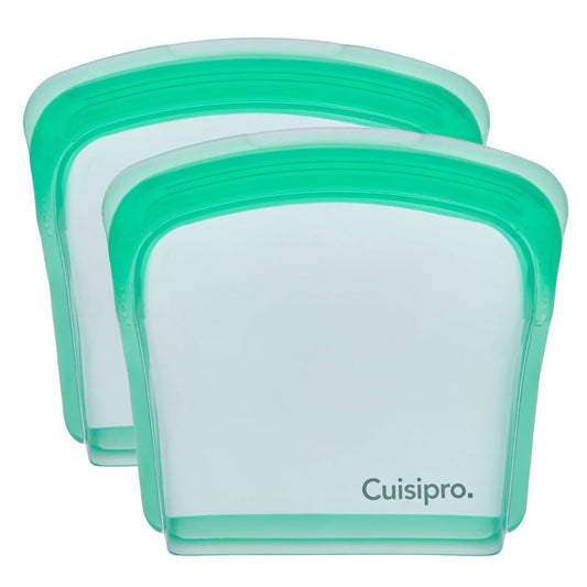 Cuisipro Silicone Reusable Bag Green 200ml, Set of 2