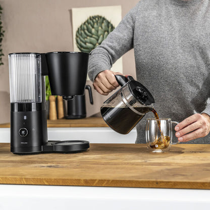 Zwilling Enfinigy Drip Coffee Maker, Glass Carafe, Black