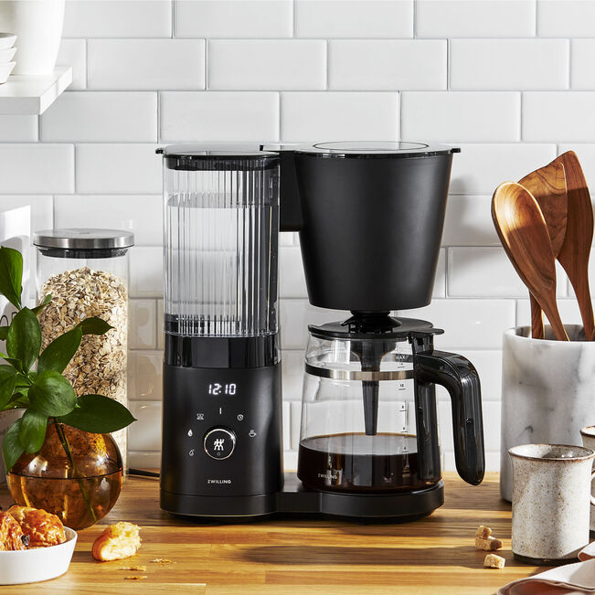 Zwilling Enfinigy Drip Coffee Maker, Glass Carafe, Black