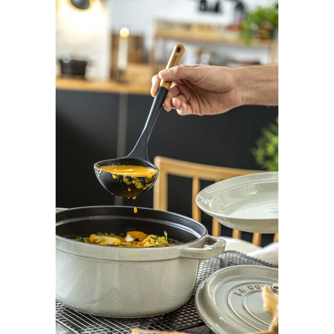 Staub Soup Ladle, Wood & Silicone