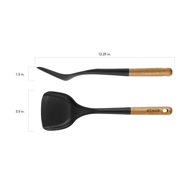 Staub Solid Turner, Wood & Silicone