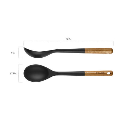 Staub Serving Spoon, Wood & Silicone