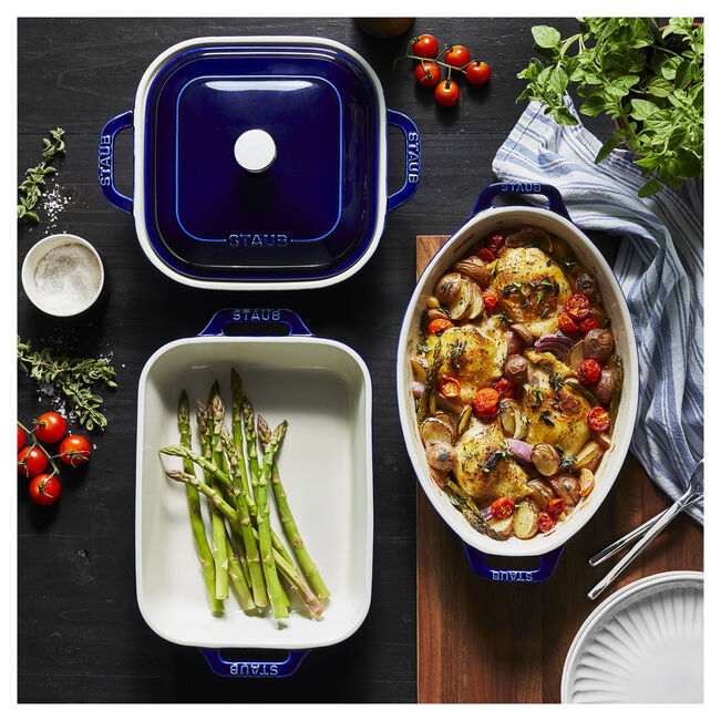 Staub Mixed Baking Dish Set, Dark Blue