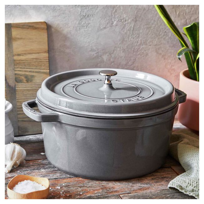 Staub la Cocotte Round Cast Iron, Graphite Grey